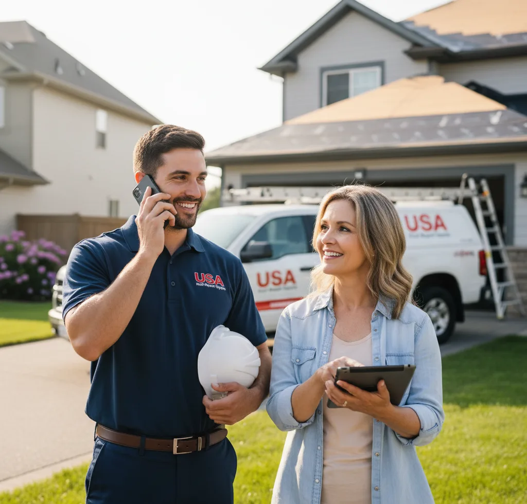 USA Roof Repair Experts customer support in Amery